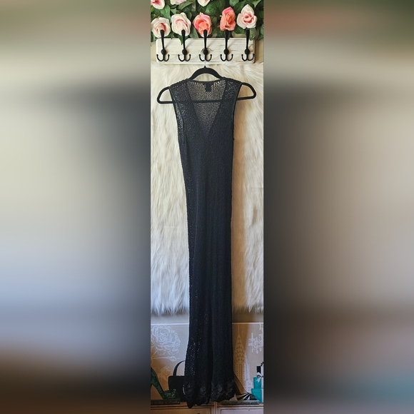 Alexandra Bartlett Lace Noir Knit Duster Vest - Picture 5 of 9